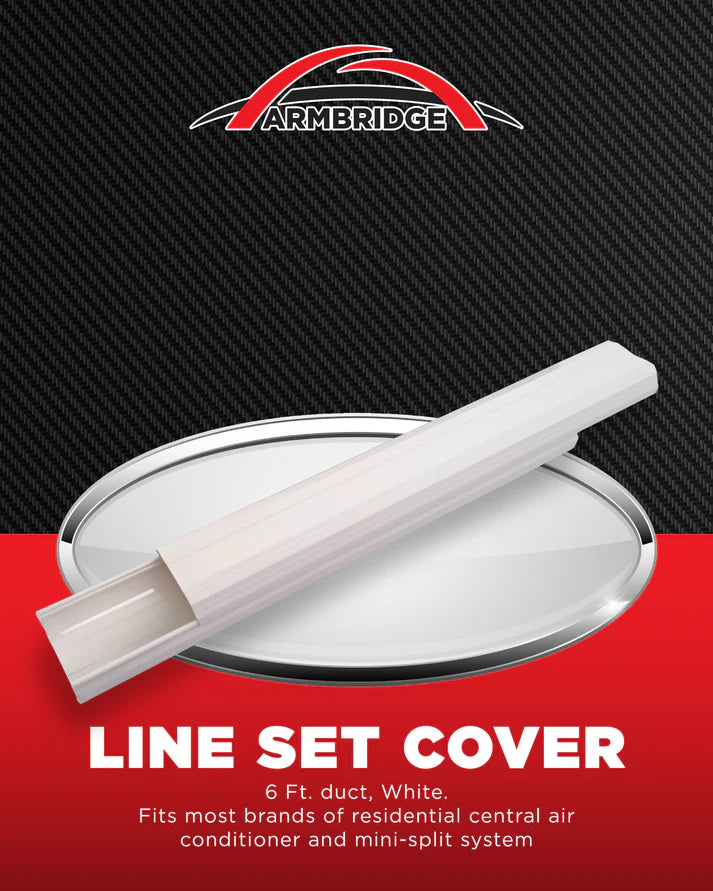 White line set cover with Armbridge logo on a black and red background