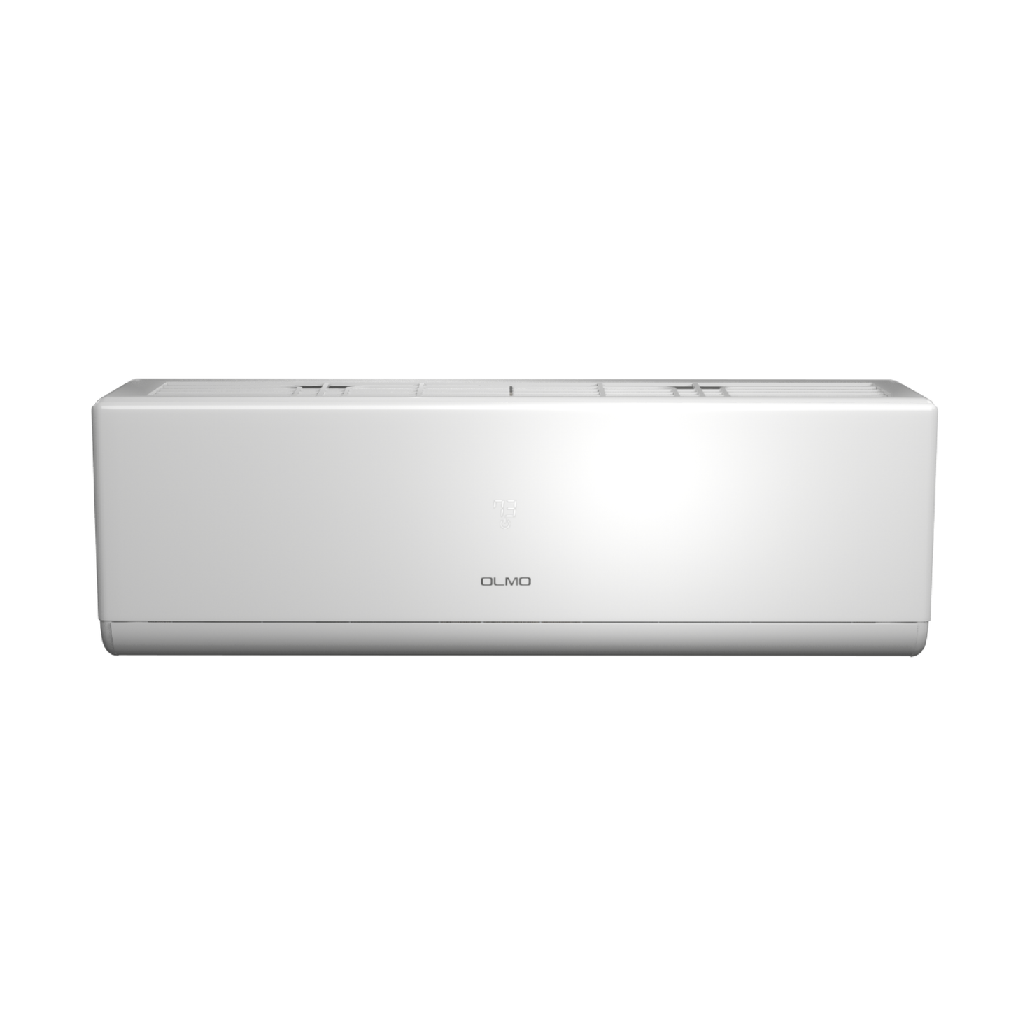 White air conditioner on a white background
