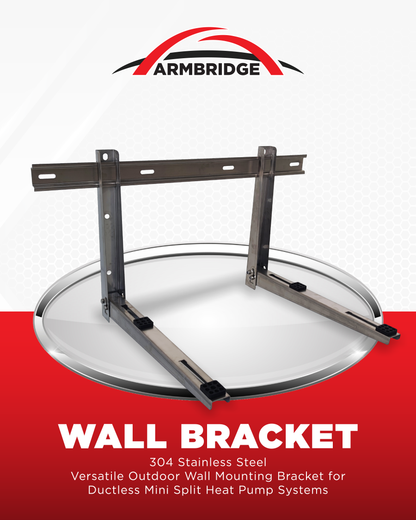 Condenser wall mount bracket on a white background