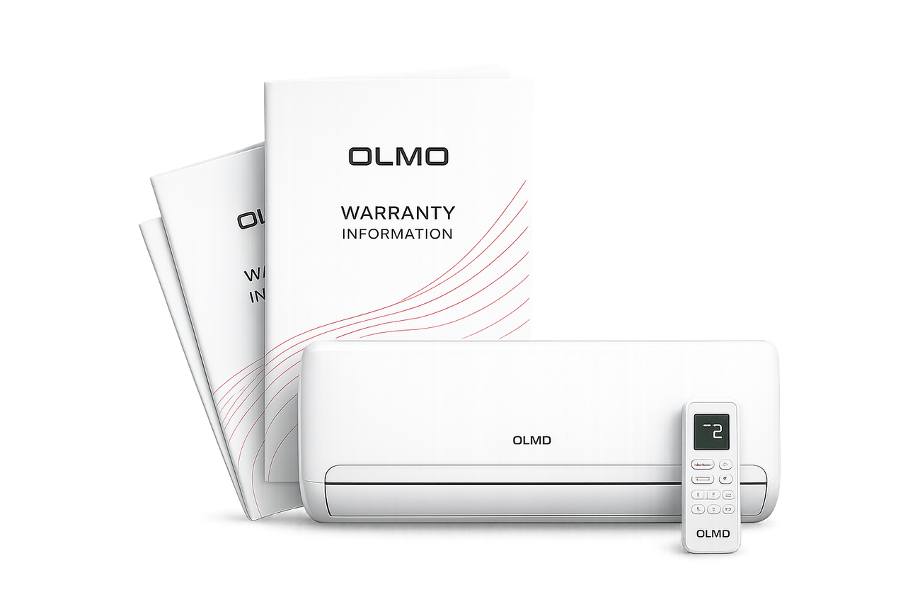 OLMO warranty information and HVAC product