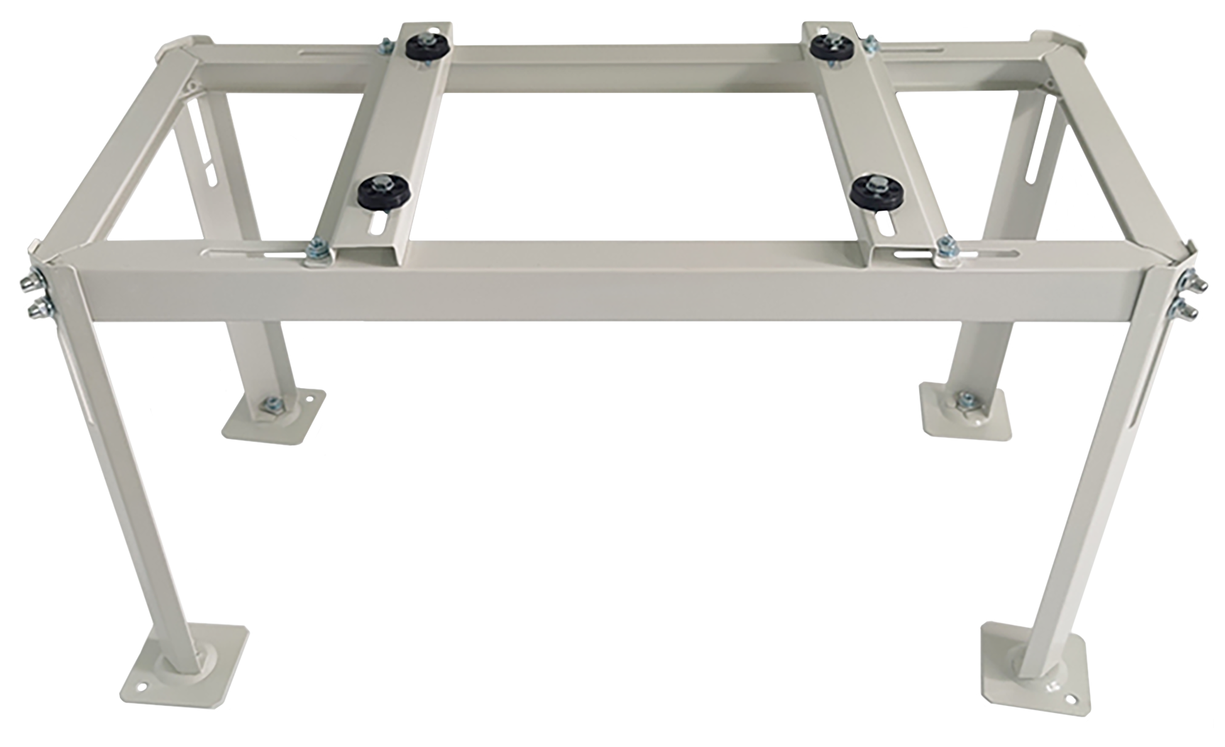 Metal frame structure on a white background