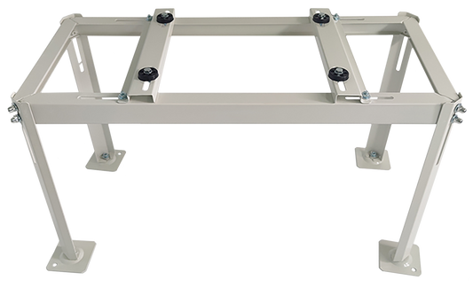 Metal frame structure on a white background