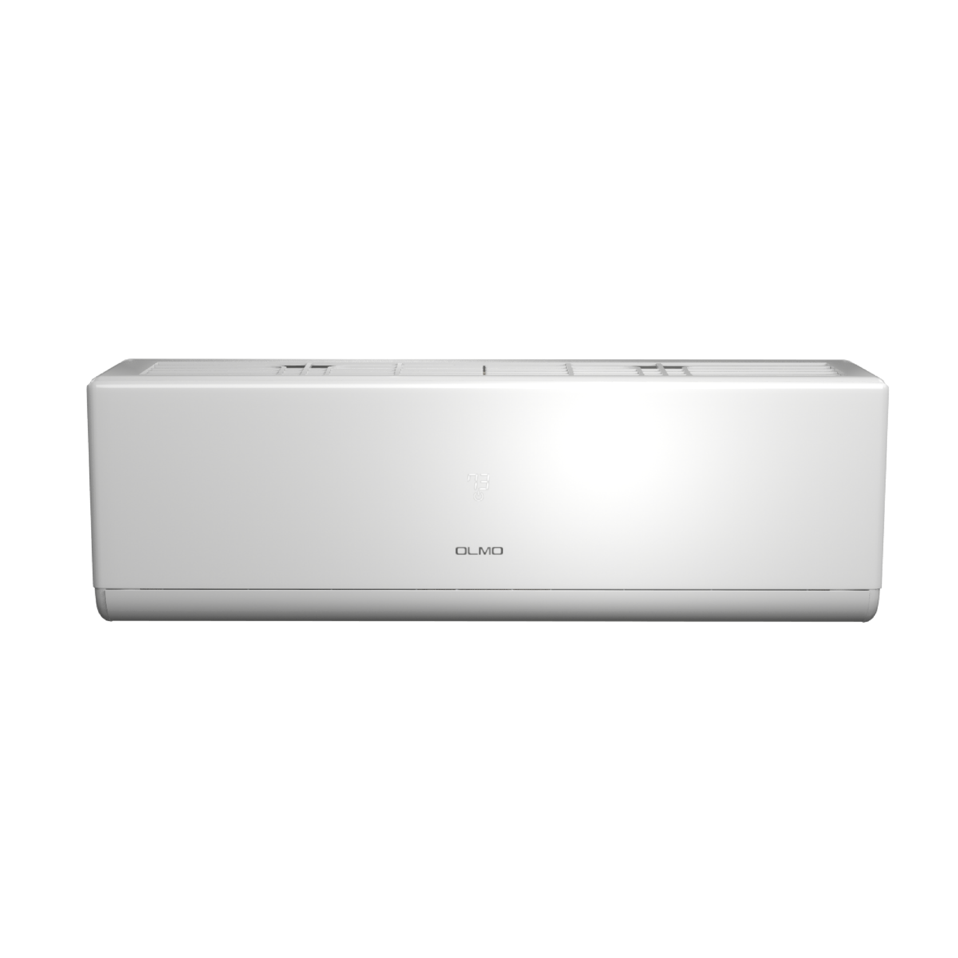 White air conditioner on a white background