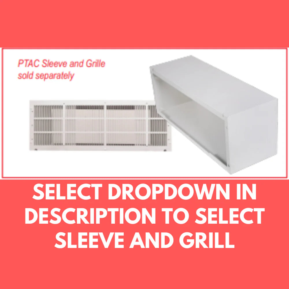 Smart PTAC Heating & Cooling AC Unit – 230V Through-Wall with Remote