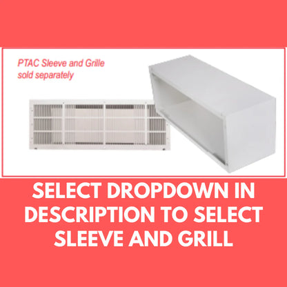 Smart PTAC Heating & Cooling AC Unit – 230V Through-Wall with Remote