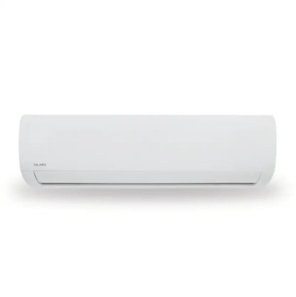 White air conditioner on a white background