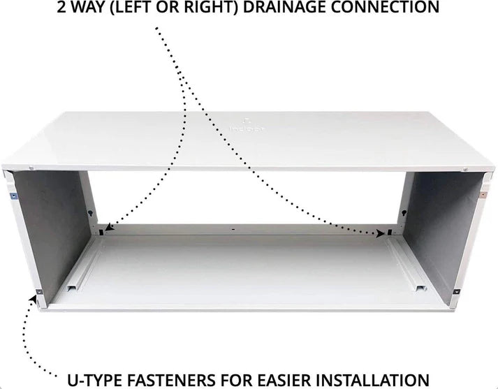 Universal PTAC Folded Metal Wall Sleeve And Exterior Grille