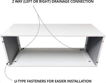 Universal PTAC Folded Metal Wall Sleeve And Exterior Grille